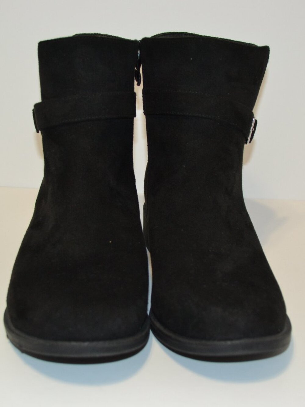 Athlefit Black Faux Suede Ankle Boots – Women’s Size 10 - Picture 3 of 7